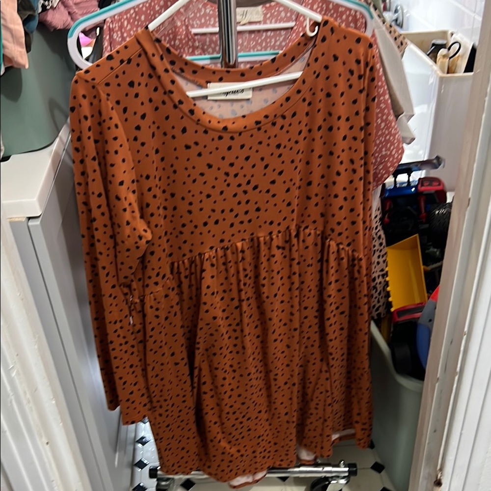 Orange and Black Pattern Dress